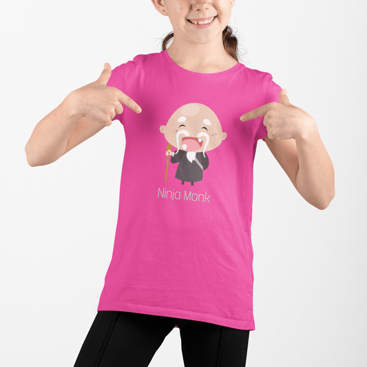 Ninja Monk Pink T-shirt for Girls