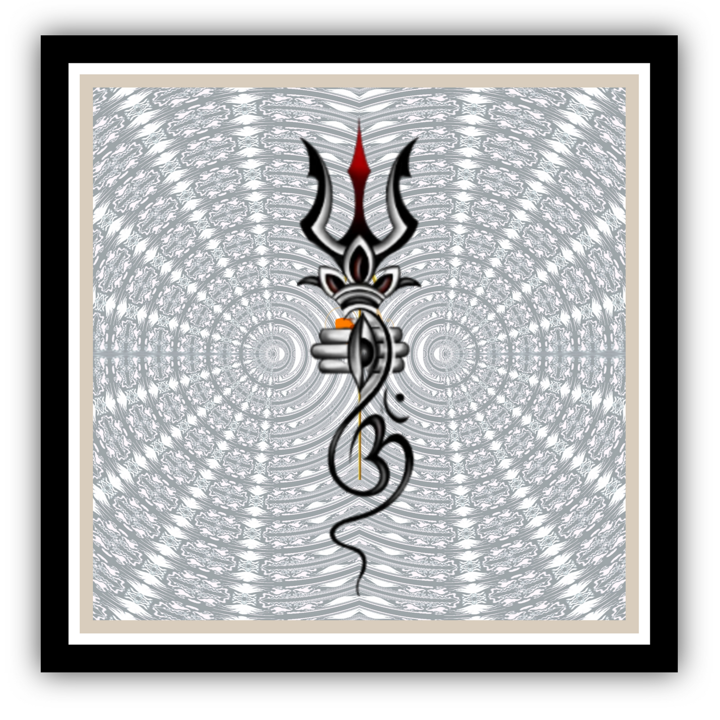 Om Namah Shivay Art Framed Poster F06