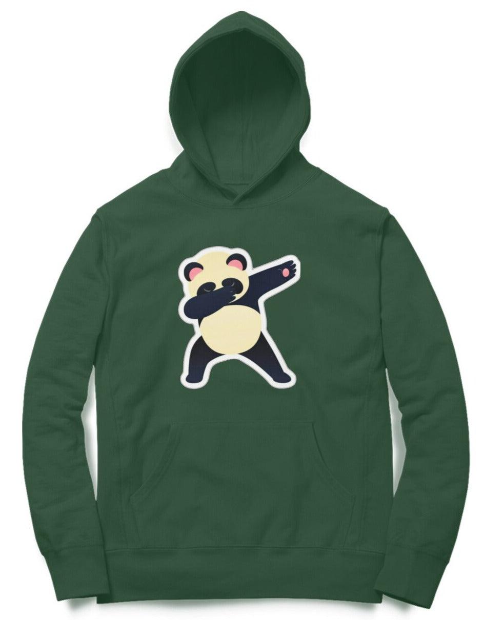 Dancing Panda Olive Green Full sleeves Hoodie