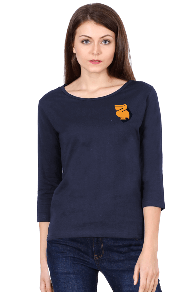 Pelican Bird 3/4th Sleeve T Shirt for Women D86