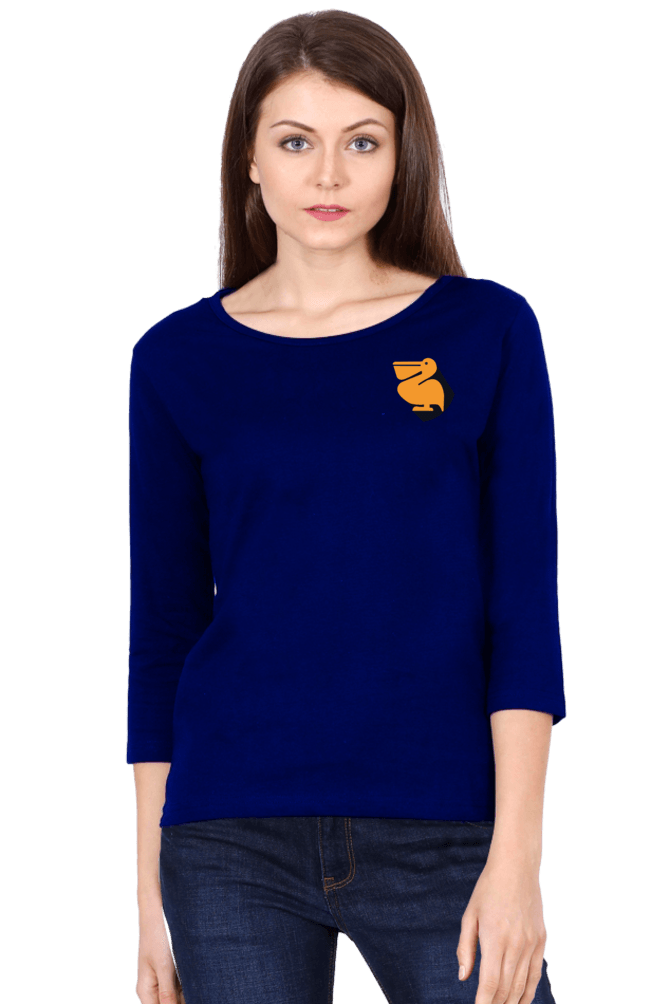 Pelican Bird 3/4th Sleeve T Shirt for Women D86