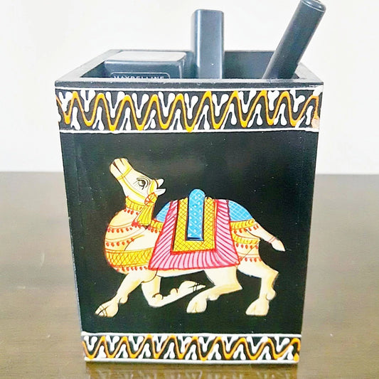 Wooden Pen Stand - Hand Painted