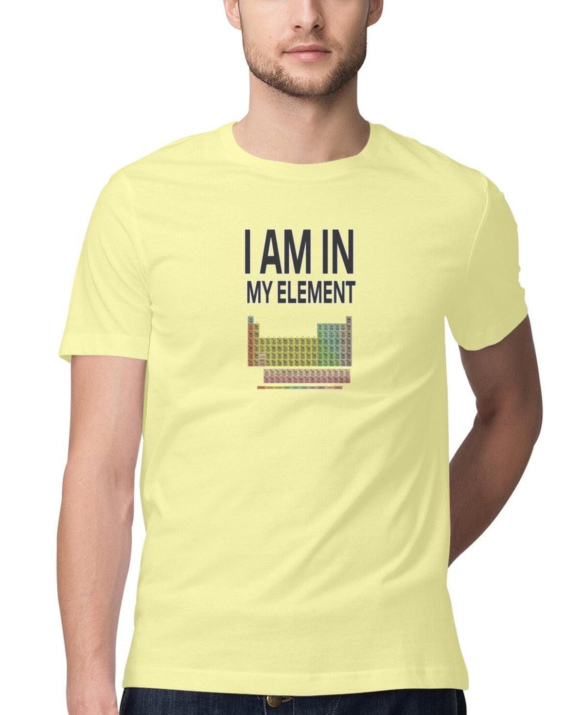 Periodic Table Tshirt  Butter Yellow