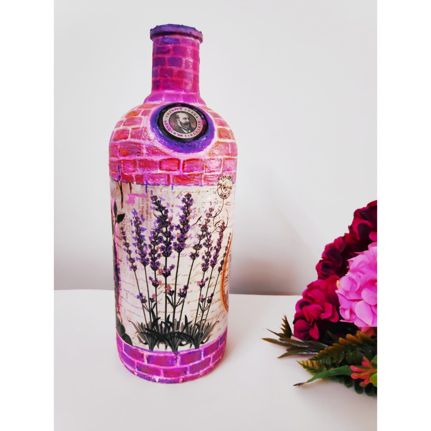 Decorative bottle Rustic Mauve