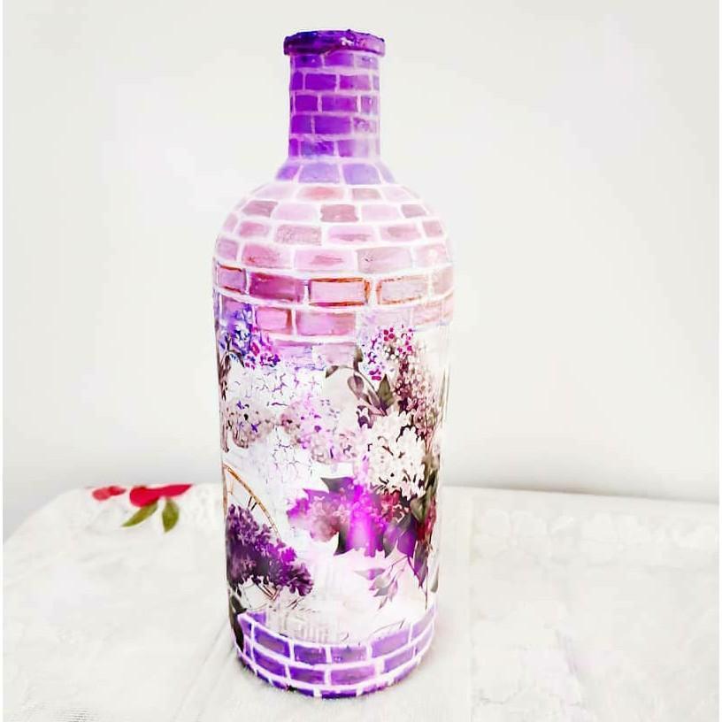 Decorative bottle hand painted in European style
