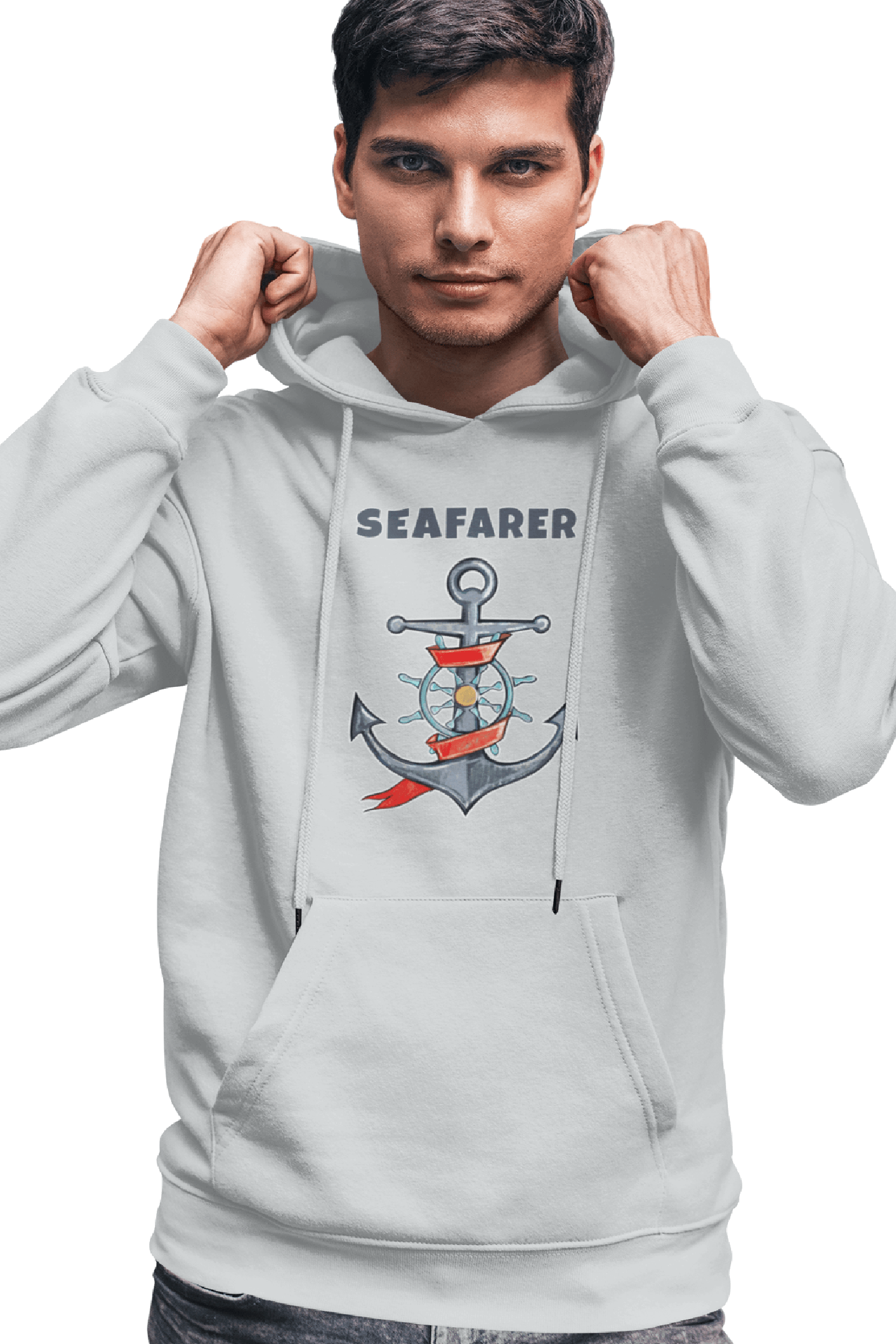 Seafarer Unisex Cotton Hoodie Light Grey