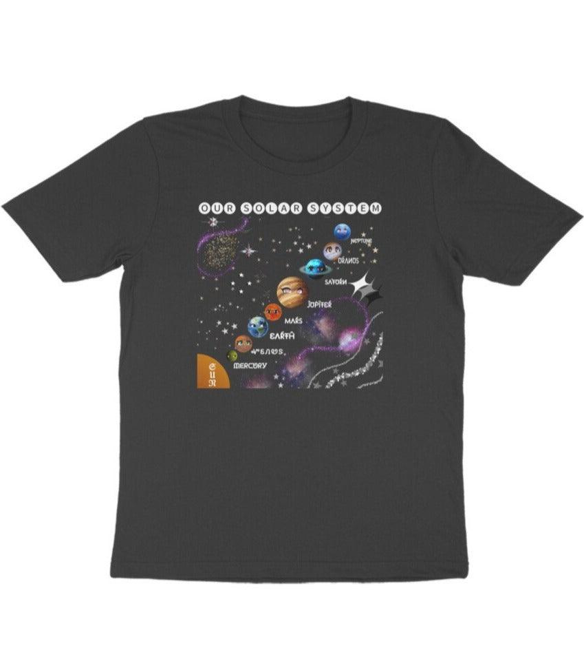 Solar System T-shirt for Kids Black