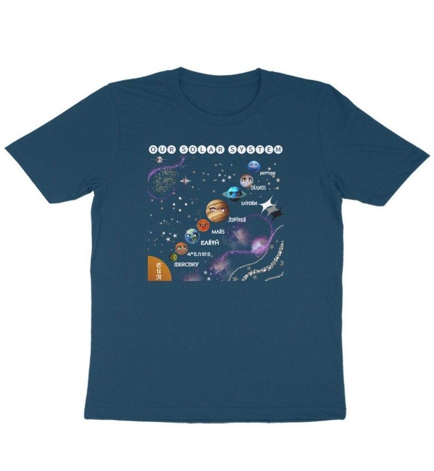 Solar System T-shirt for Kids Navy Blue