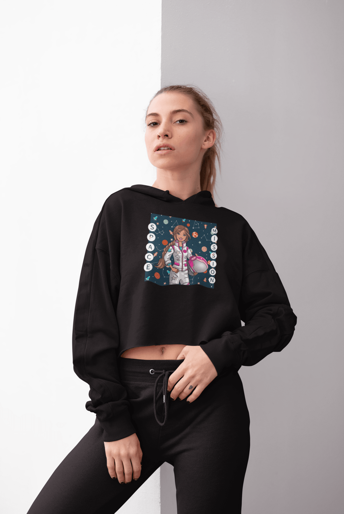 Bershka crop top discount hoodie