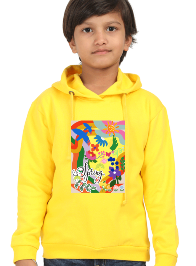 Yellow Spring Season Hoodie for Kids