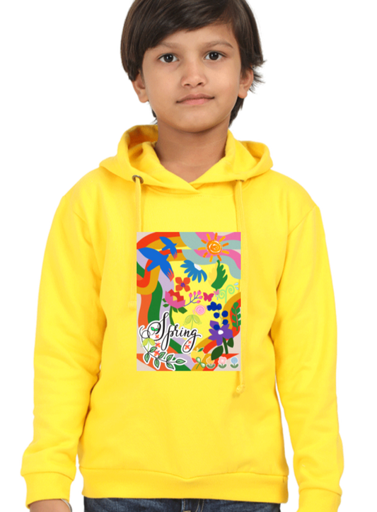 Yellow Spring Season Hoodie for Kids