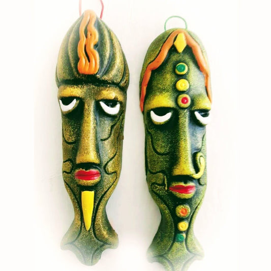 Wall Mask Pair - Terracotta