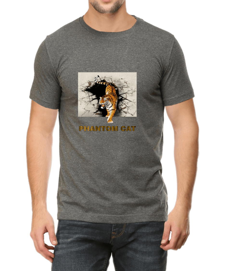 Tiger T-shirt for Men Charcoal Grey