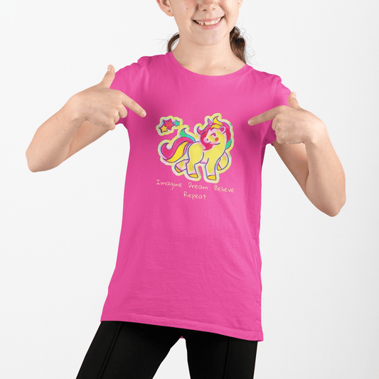 Unicorn Pink t-shirt for girls 