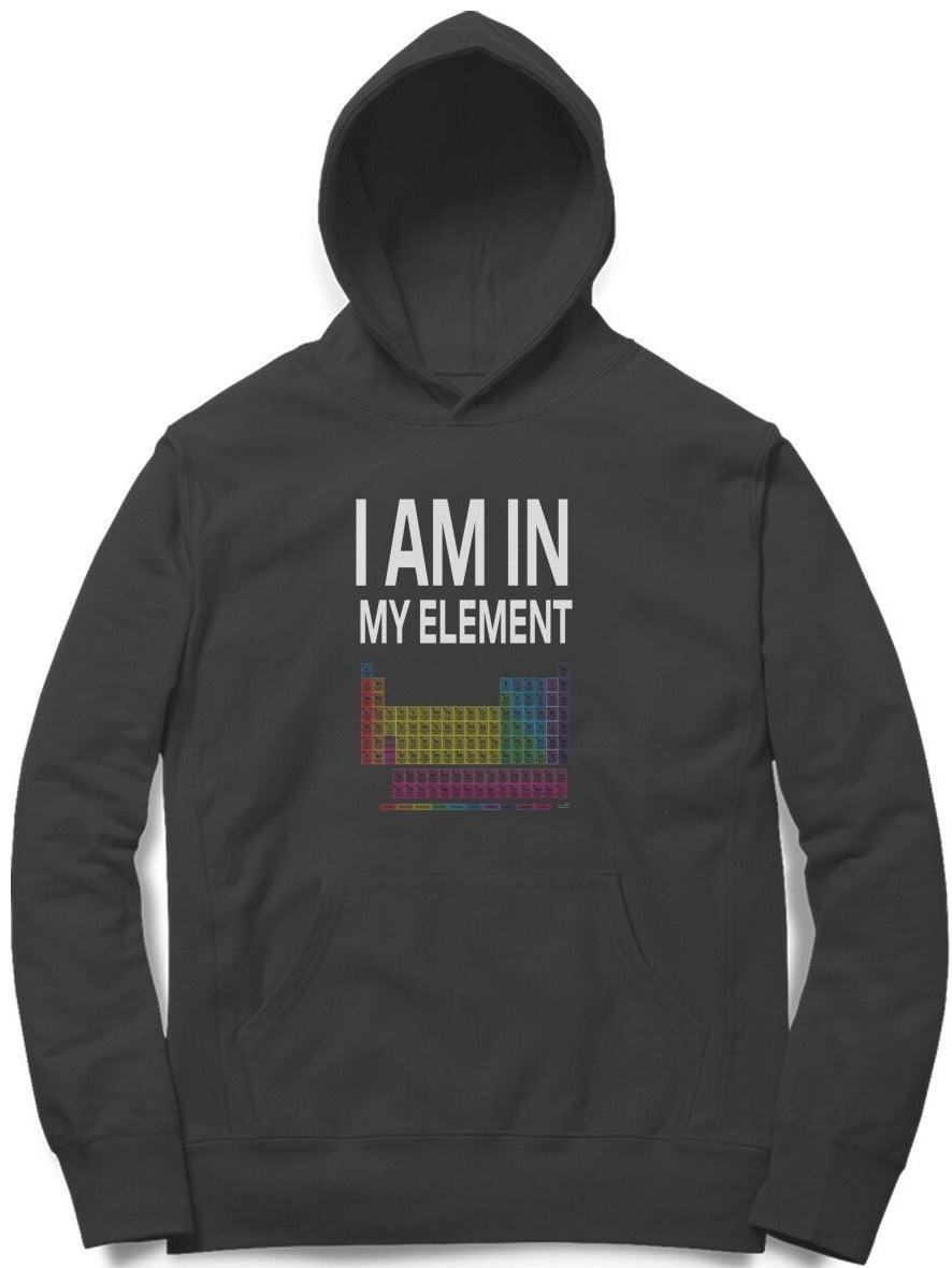 Periodic Table Unisex Cotton Hoodie Black