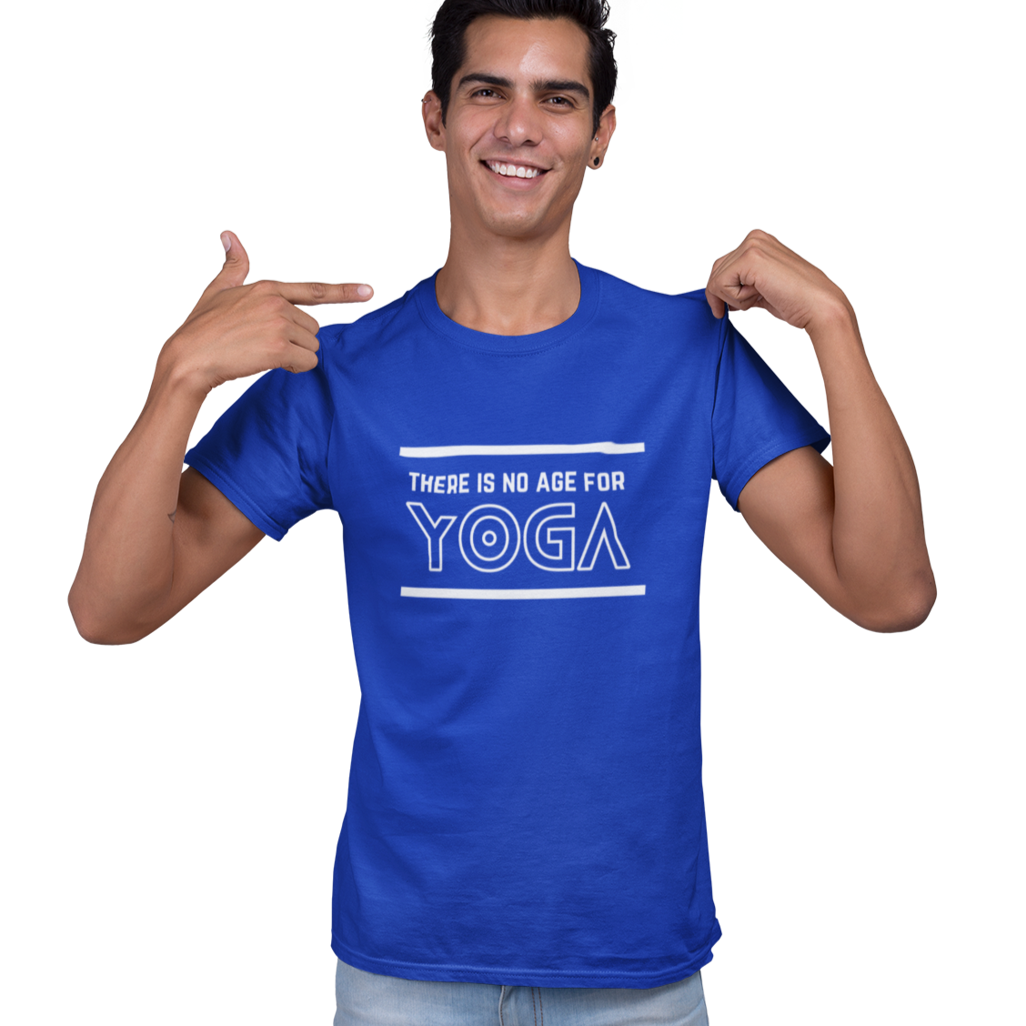 Yoga Quote T-shirt For Men Royal Blue