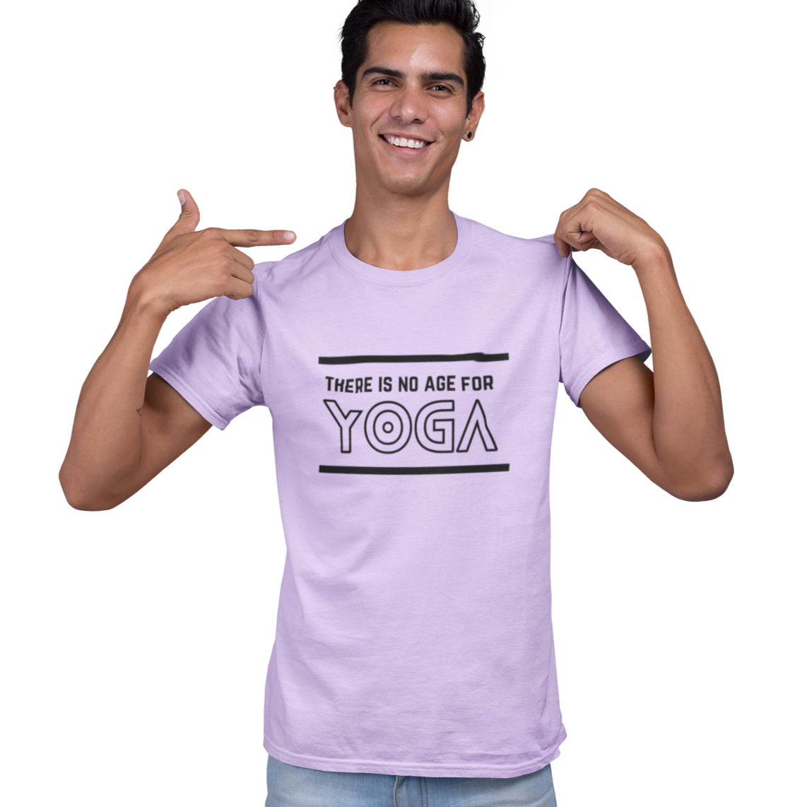 Yoga Quote T-shirt for Men Lavender