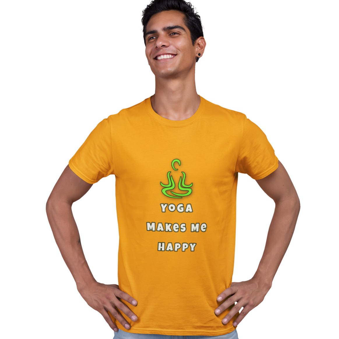 Yoga T-shirt for Men Golden Yellow