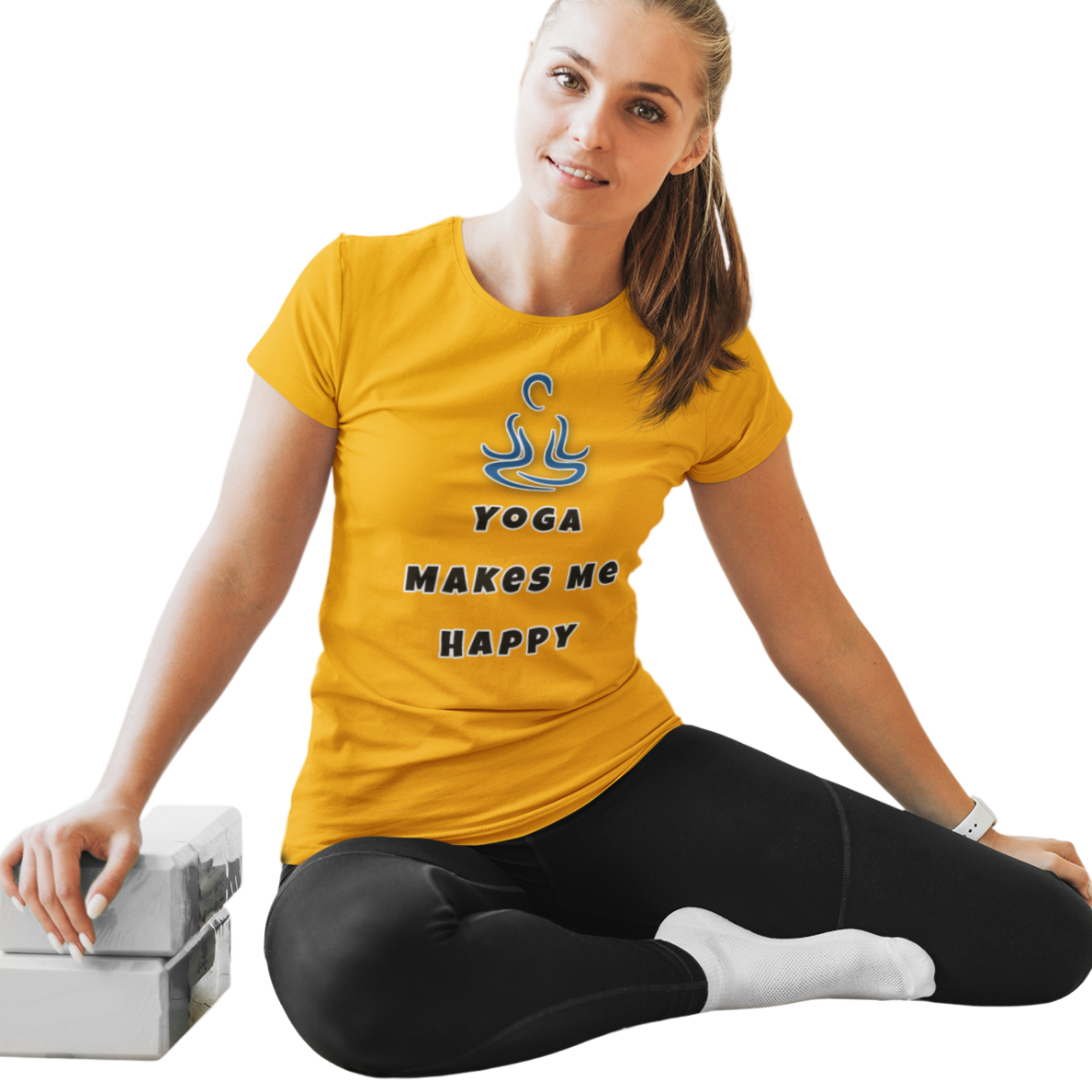 Yoga T-shirt for Women Golden Yellow