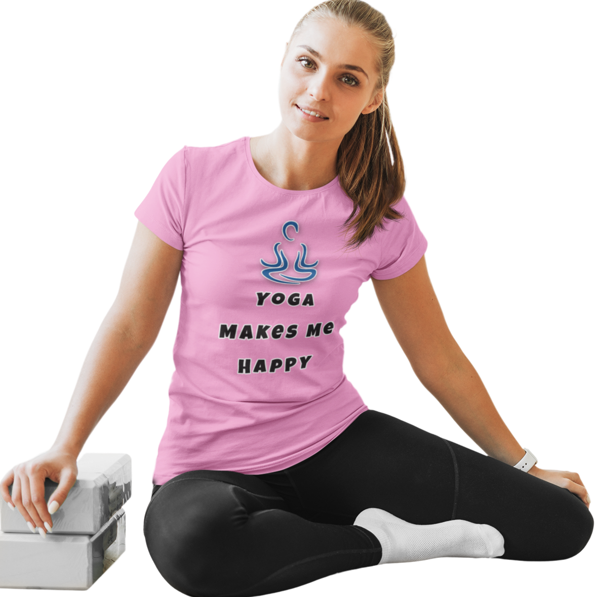 Yoga T-shirt for Women Light Pink