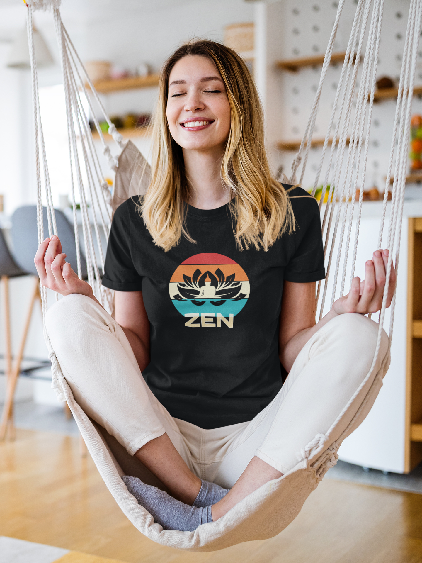 Yoga Zen T-shirt for Women Black