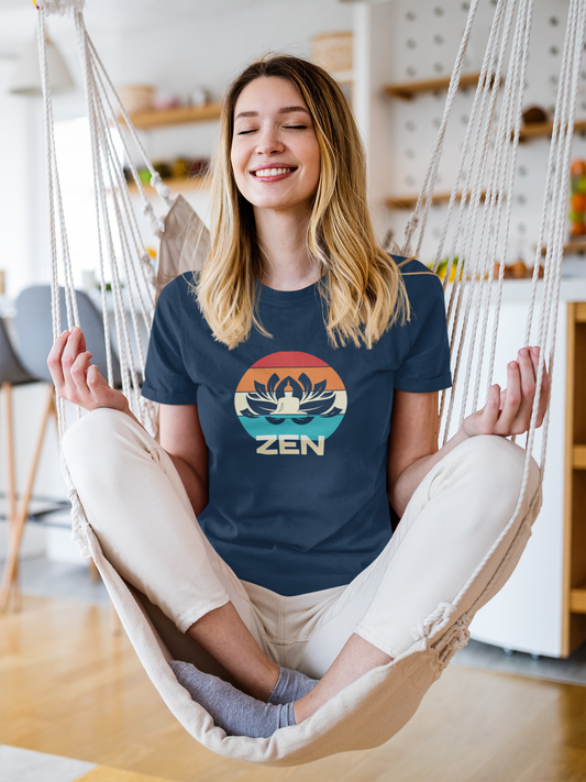 Yoga Zen T-shirt for Women Navy Blue