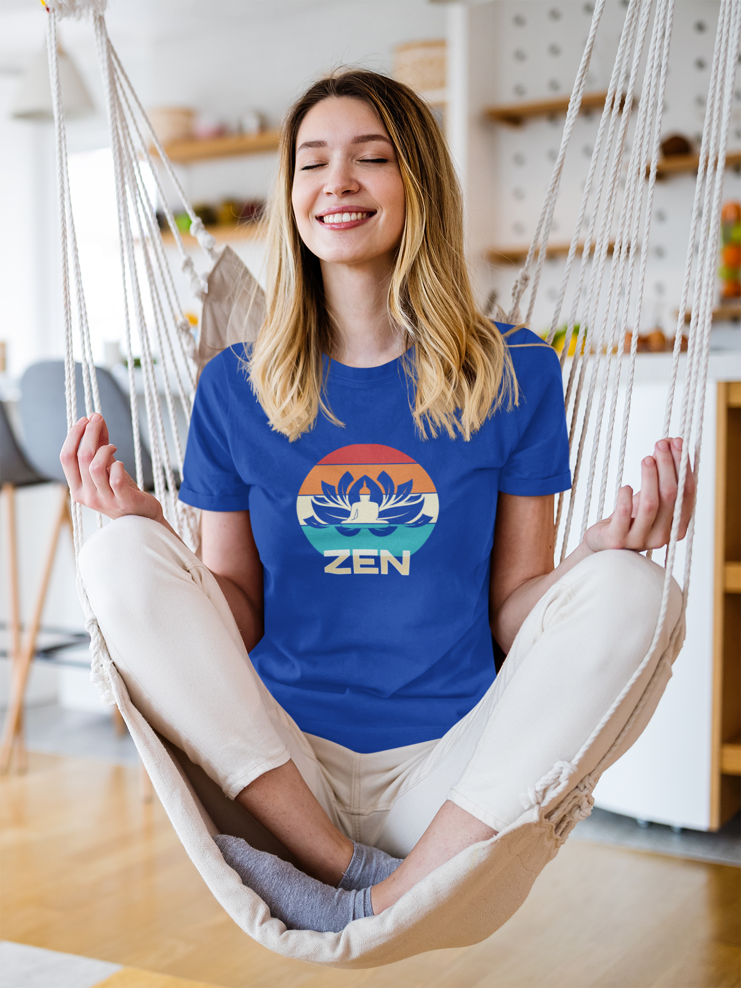 Yoga Zen T-shirt for Women Royal Blue