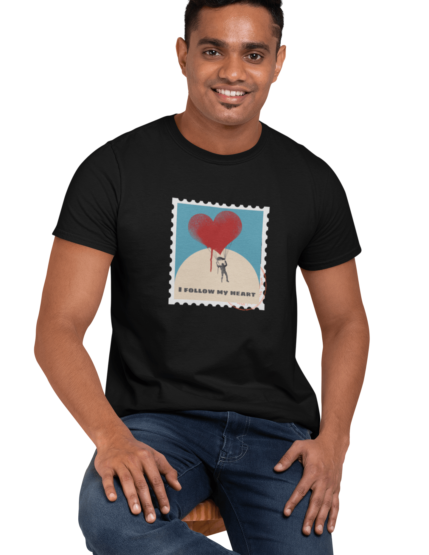 I follow my heart Black T-shirt