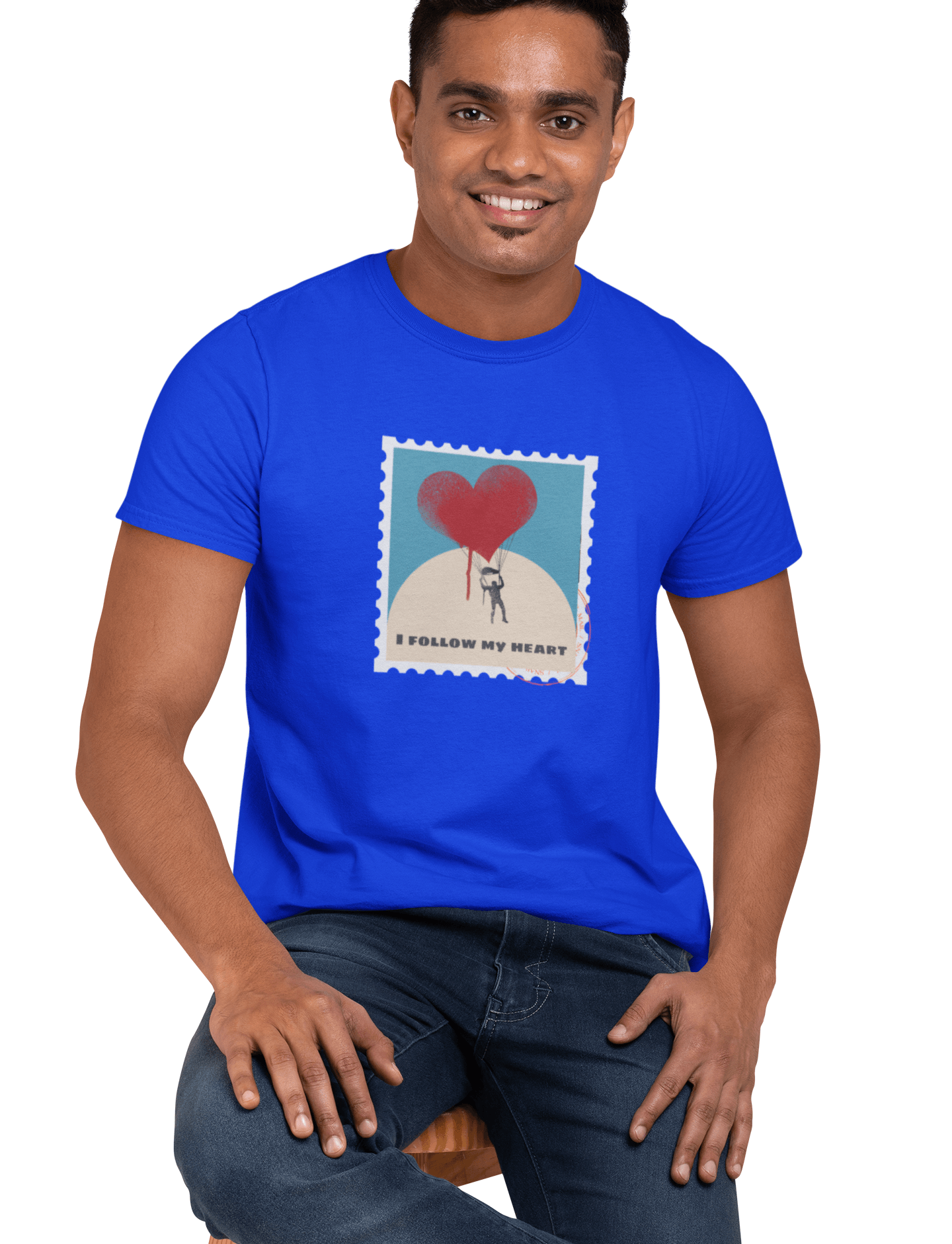 I follow my heart Royal Blue T-shirt