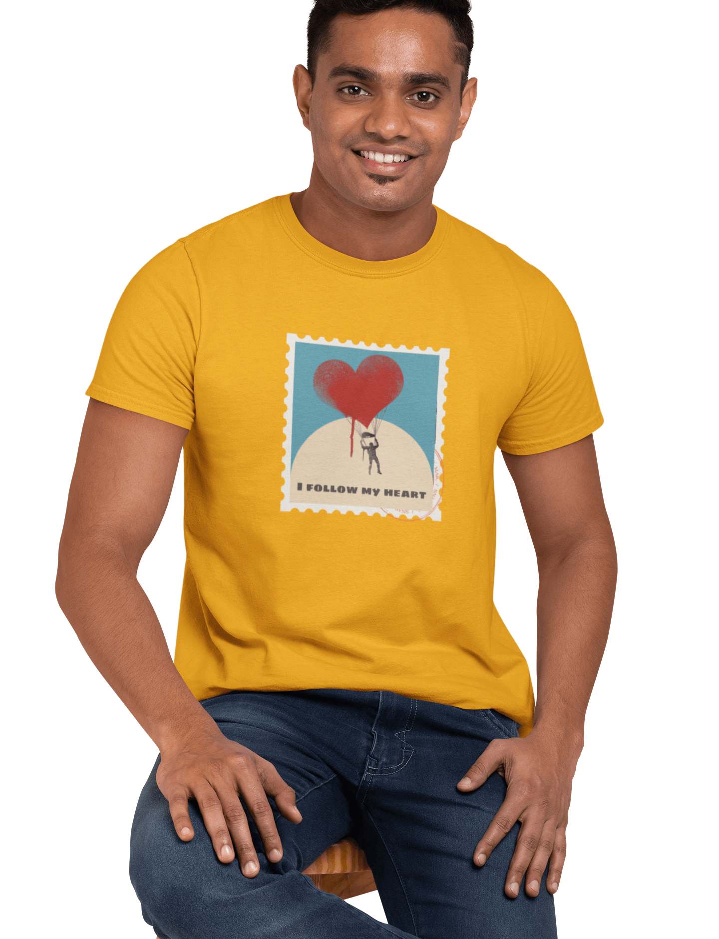 I follow my heart Golden Yellow T-shirt