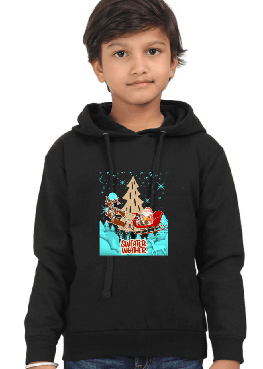 Winter Season Hoodie for Kids Black