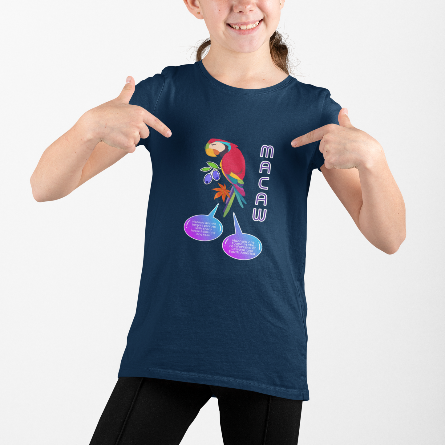 Parrot T Shirt for Girls D36