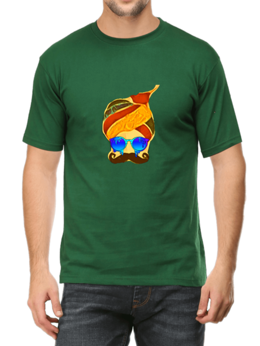 Funky T-shirt for Men Bottle Green 