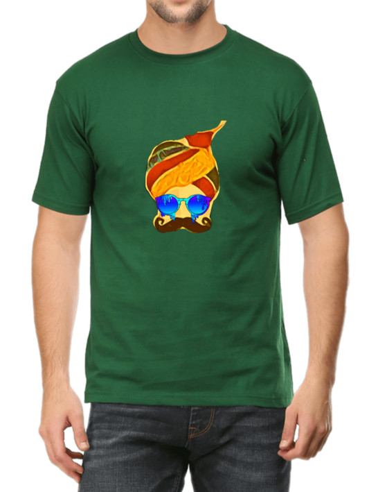 Funky T-shirt for Men Bottle Green 