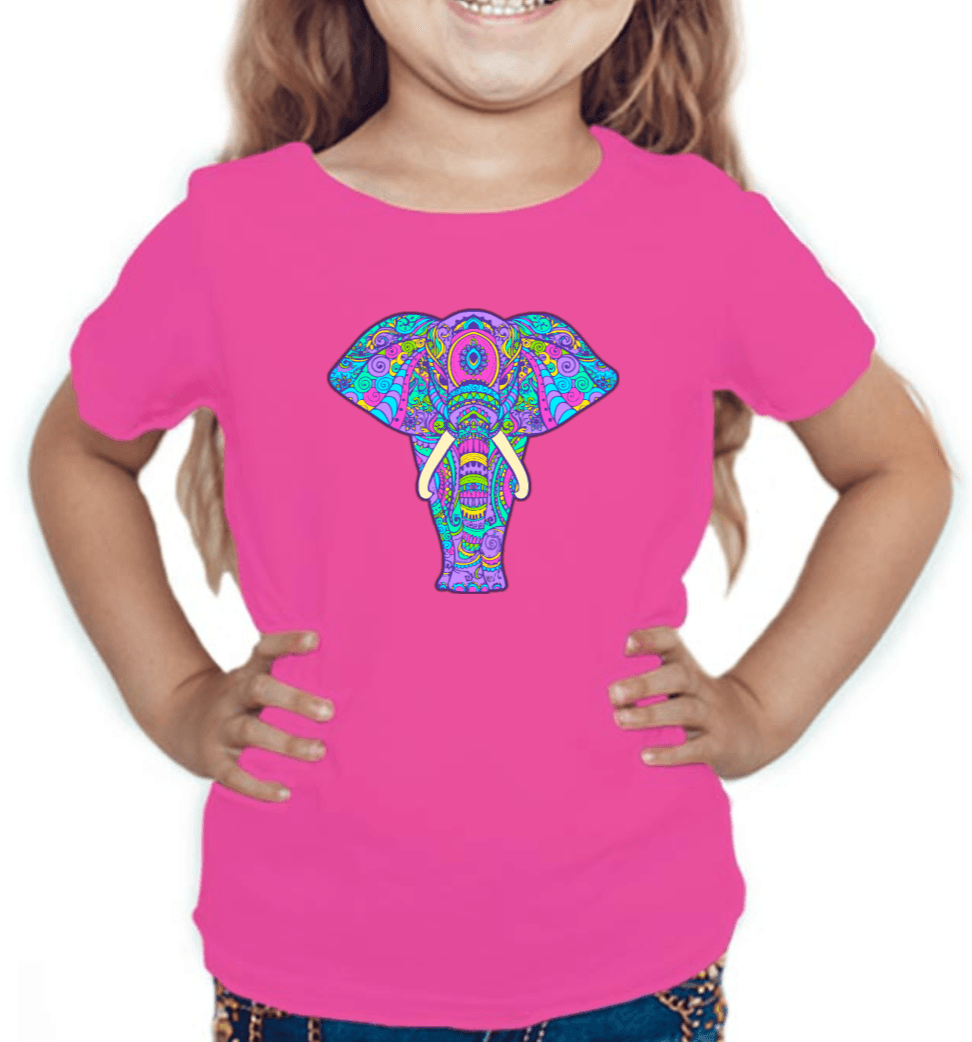 Royal Elephant Little Girl's T Shirt D17