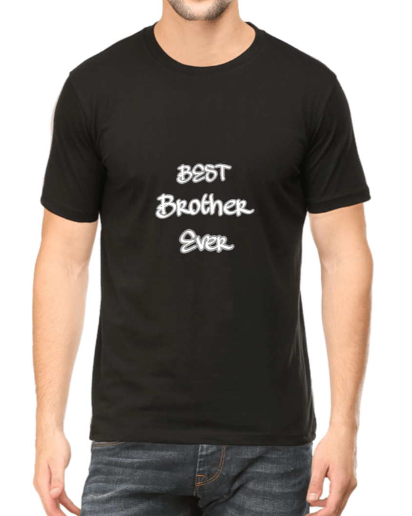 Men's T-shirt black with Best Brother caption. Apt gift for brother.
