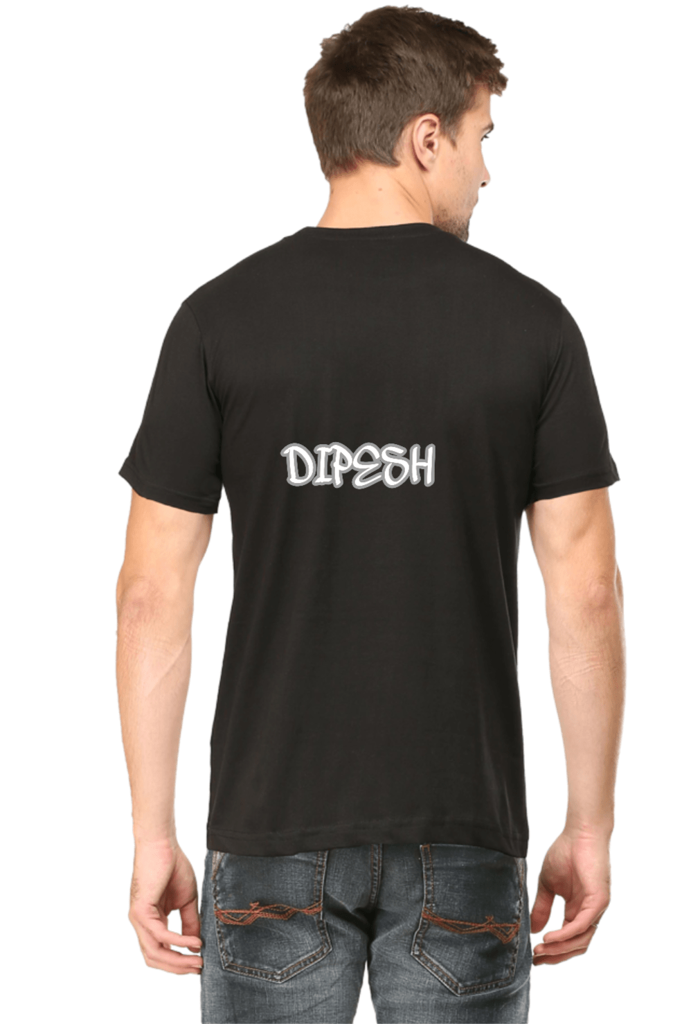 Men's T-shirt black with Best Brother caption printed at front and Brother's name at the back. Men's T-shirt black with Best Brother caption. Apt gift for a brother.