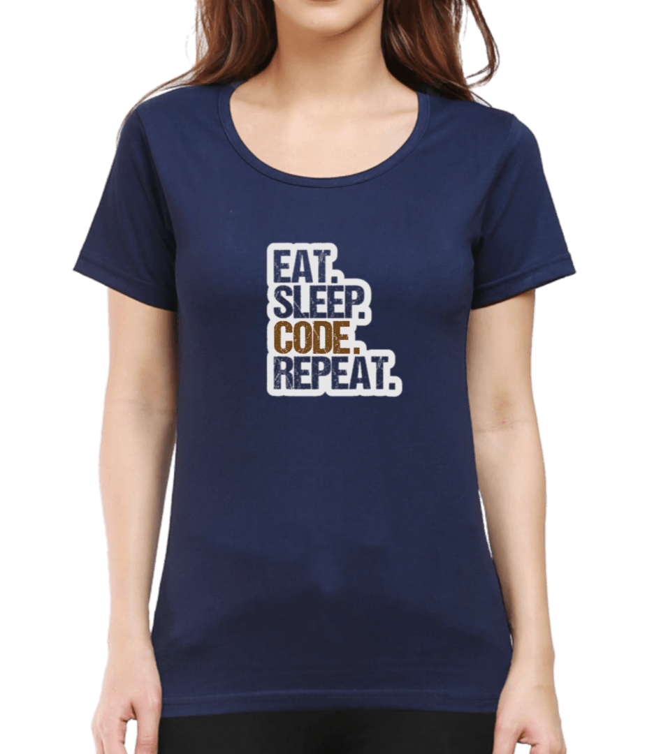 Navy Blue Cotton Tshirt for Software Engineers