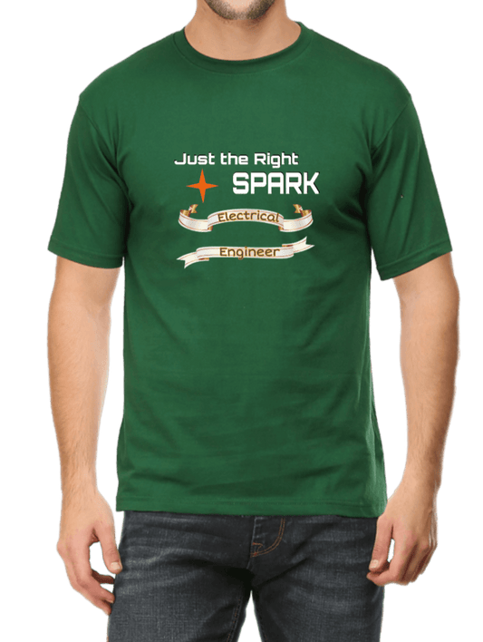 Bottle Green Cotton Tshirt for Electrical Engineers