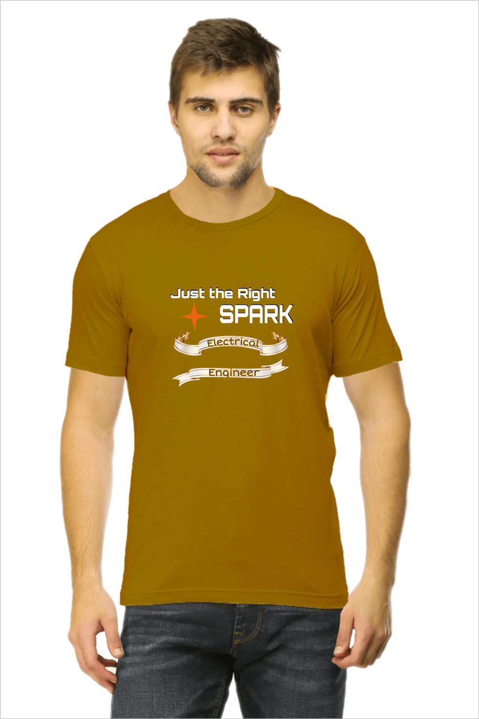 Mustard Yellow Cotton Tshirt for Electrical Engineers