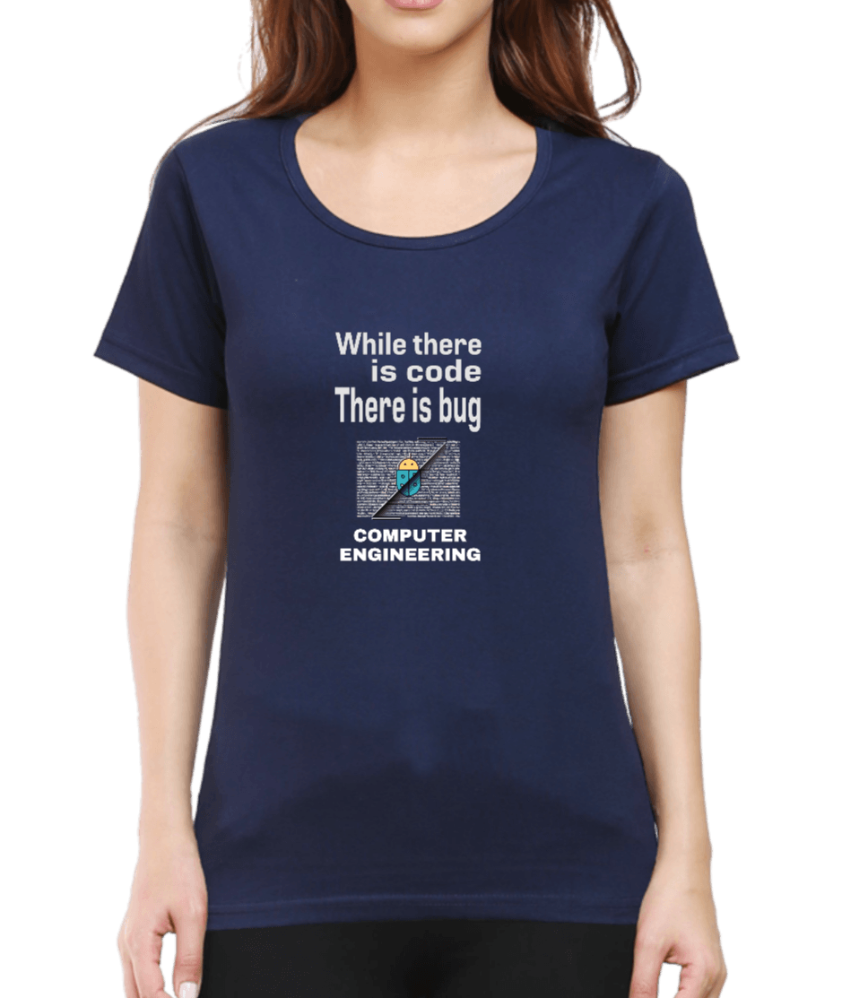 Navy Blue Cotton Tshirt for Software Engineers