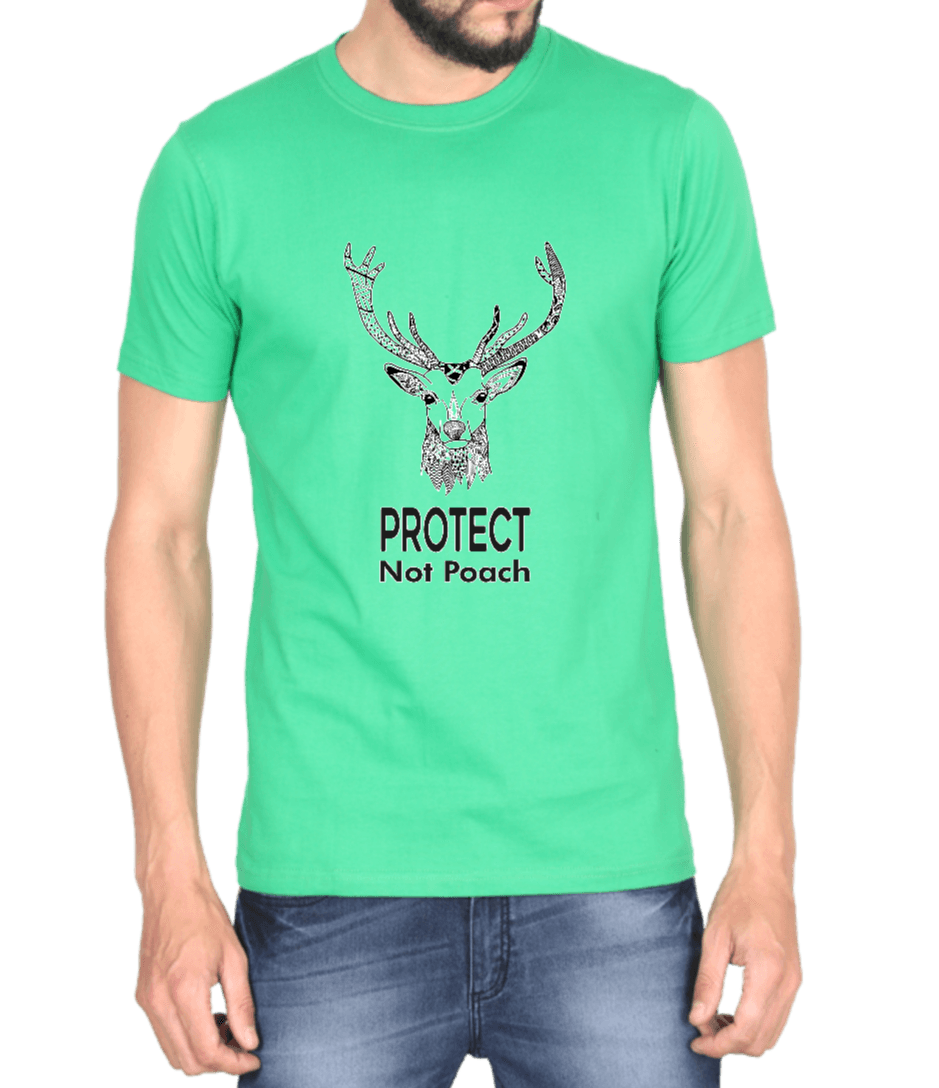 Deer tshirt  green for wildlife lovers