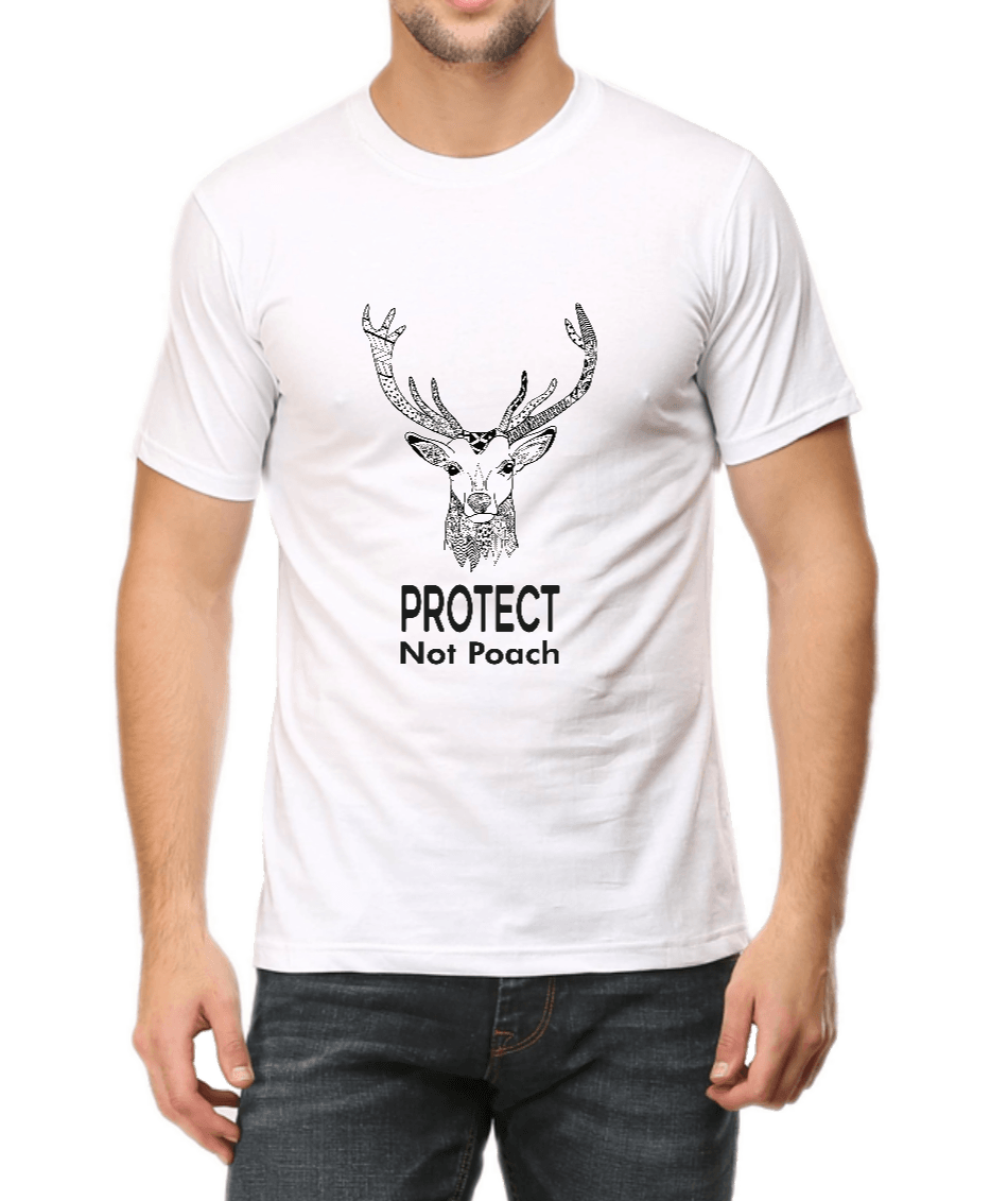 Deer tshirt white for wildlife lovers