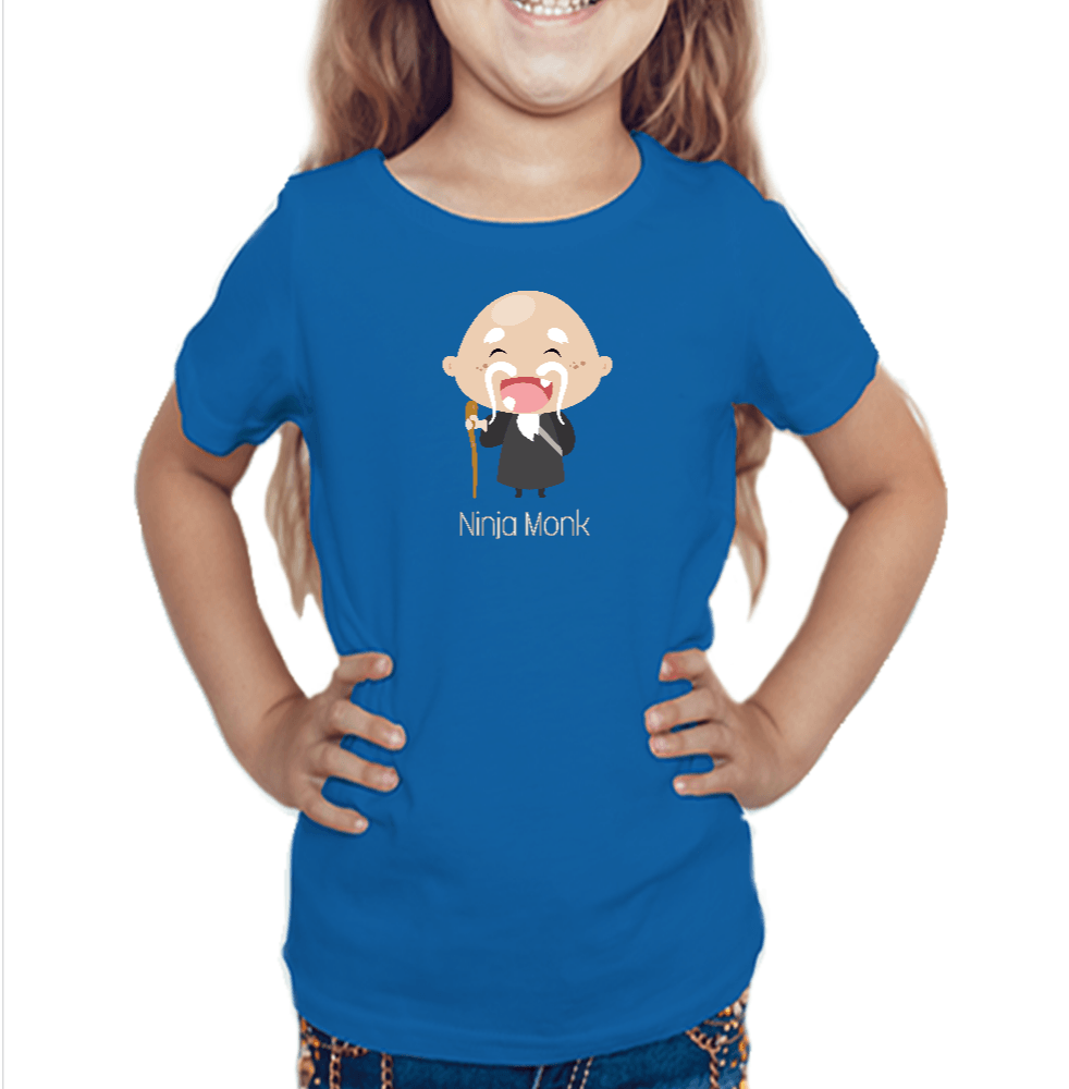 Ninja Monk Little Girl's T Shirt D31