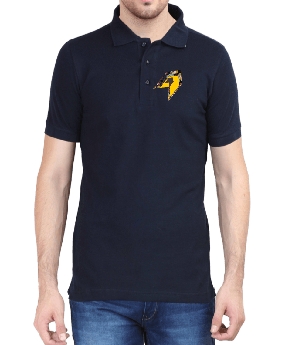 Polo Tshirt Navy Blue with Arrow graphics