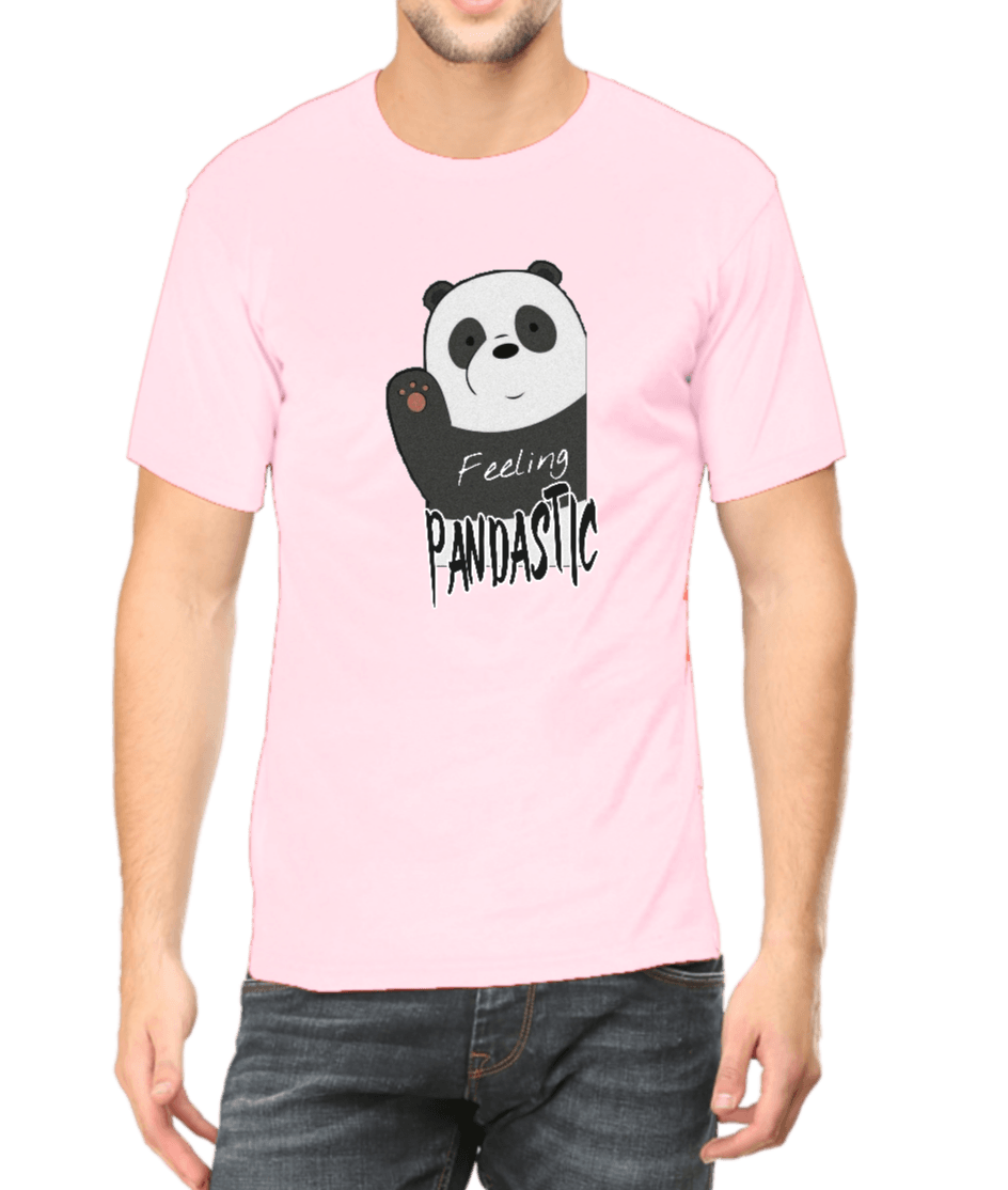 Panda tshirt Light Pink for wildlife lovers
