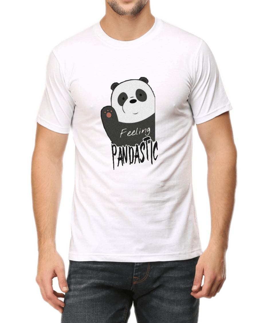 Panda tshirt white for wildlife lovers