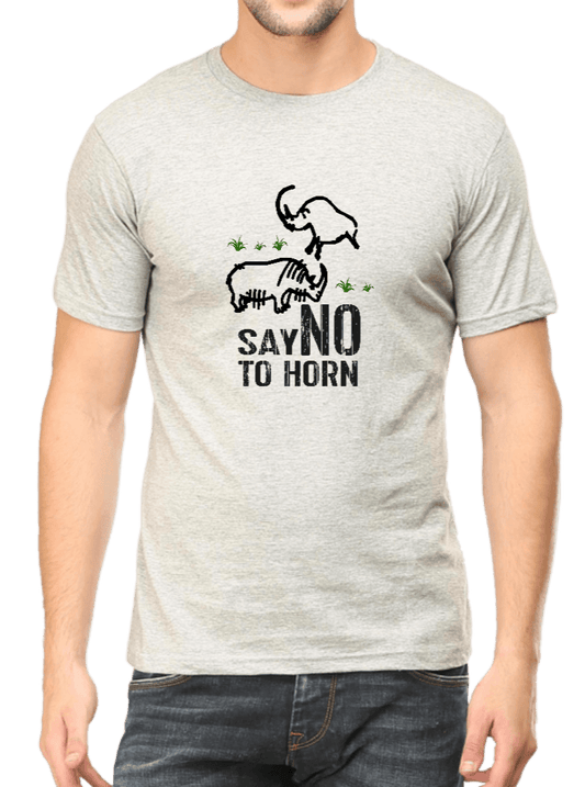 Light Grey Tshirt for men with Rhino design