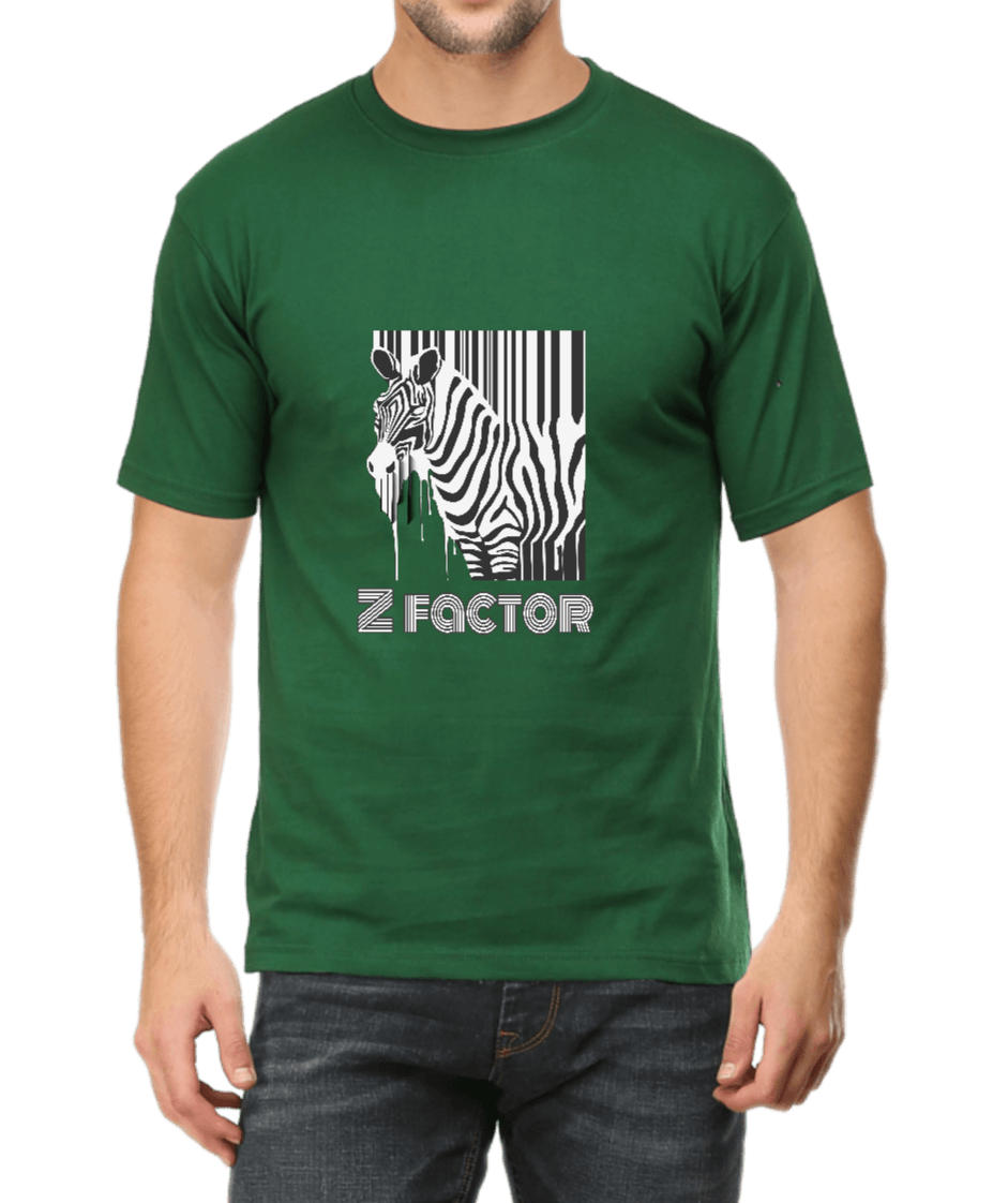 Bottle green for wildlife enthusiasts with Zebra design