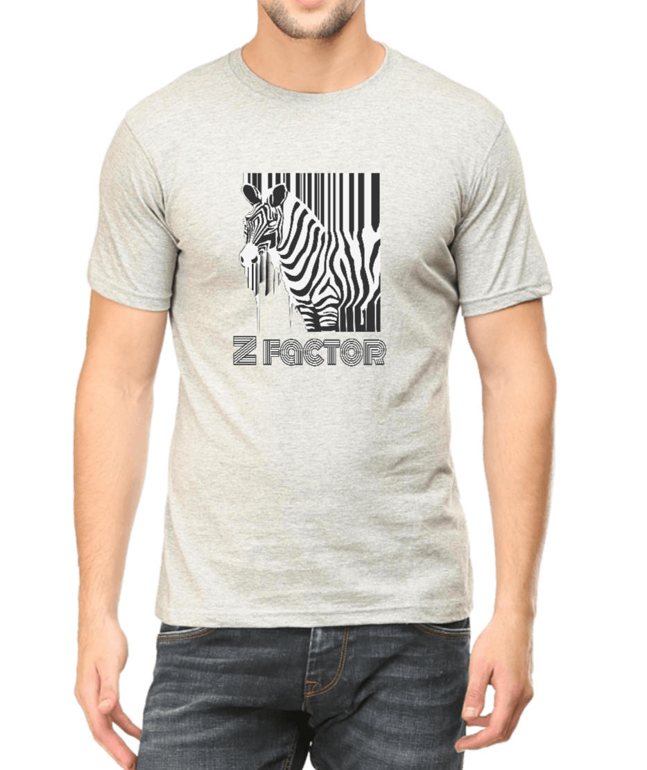 White Tshirt for wildlife lovers with Zebra design